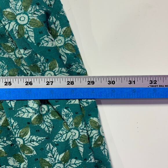 Free People Hazy Maisy Floral Maxi Dress XS Oversized Forest Green Prairie Boho - Picture 8 of 11